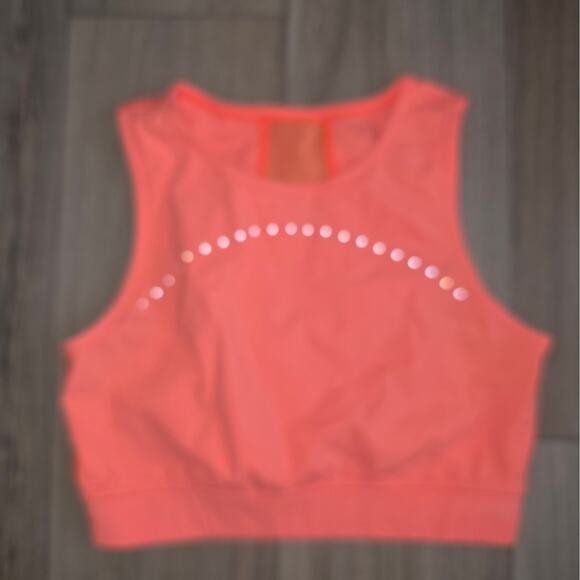 Lululemon Hotty Hot Cropped Tank Highlight Orange Activewear Top Women Sz 6 - Picture 2 of 7